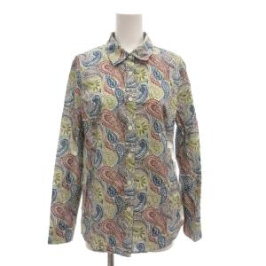美品 シャツ ブラウス 長袖 38 総柄 ペイズリー柄 マルチカラー /AE