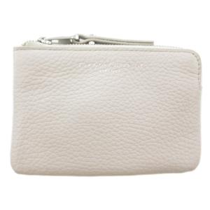 コインケース 小銭入れ ウォレット キーリング レザー ライトグレー /AE