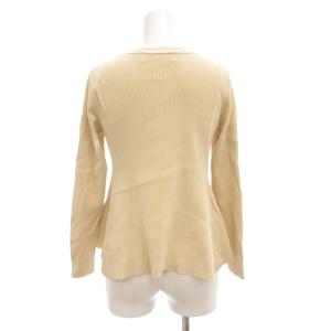 Nolley's 美品 Sophi 24SS リブフレア Vネックカーディガン ニット 38 長袖 ペプラム ベージュ /AE