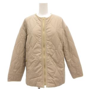 24AW 中綿 パディング アウター ノーカラージャケット ブルゾン 32 ジップアップ キルティング