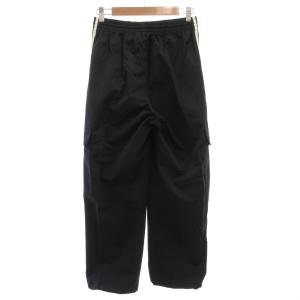 adidas Originals 3ストライプス カーゴパンツ イージー L ナイロン ロゴ刺繍 黒 ブラック 白 ホワイト HN6734