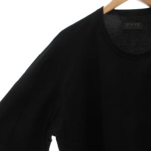 S’YTE ヨウジヤマモト YOHJIYAMAMOTO Tシャツ 五分袖 3 クルーネック 黒 ブラック オーバーサイズ