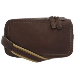 トーンオイルヌメ ボディポシェット ショルダーバッグ レザー 皮革 ブラウン /UO