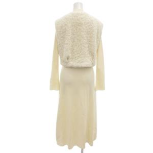 SNIDEL 23AW ファージレ ニット ワンピース ロング 長袖 ウール F 白 ホワイト /FF