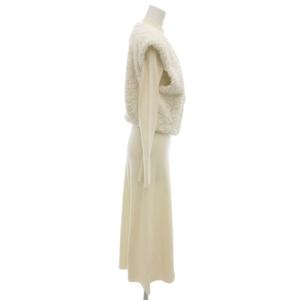SNIDEL 23AW ファージレ ニット ワンピース ロング 長袖 ウール F 白 ホワイト /FF