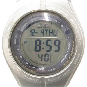 wave ceptor 腕時計 WV-100KJ-7AJF デジタルウォッチ ソーラー シルバーカラー