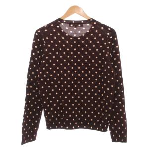 PLAY Comme des Garçons AD2013 ポルカドット柄 ニット カーディガン 薄手 ウール ハートワッペン L ボルドー AZ-N037