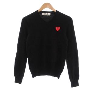 AD2013 ニット セーター 長袖 Vネック ウール M 黒 ブラック AZ-N001 /UO