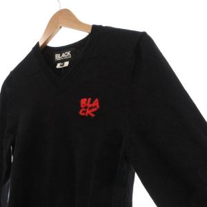 BLACK COMME des GARCONS AD2010 ニット セーター Vネック ウール M 黒 ブラック 1F-N004 /UO