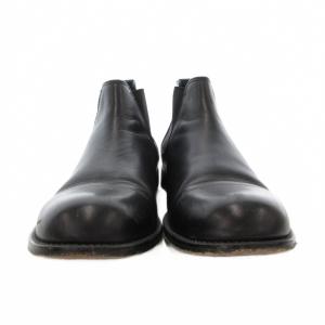 PADRONE EDGAR エドガー サイドゴアブーツ レザー 42 ブラック /UO