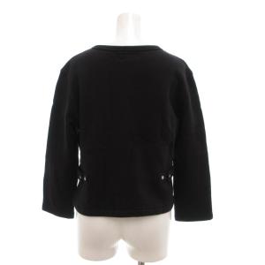 agnes b. M001 CARDIGAN LE PETIT カーディガンプレッション スウェット 裏起毛 3 黒 ブラック