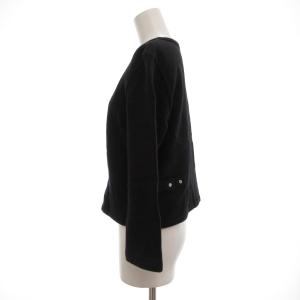 agnes b. M001 CARDIGAN LE PETIT カーディガンプレッション スウェット 裏起毛 3 黒 ブラック