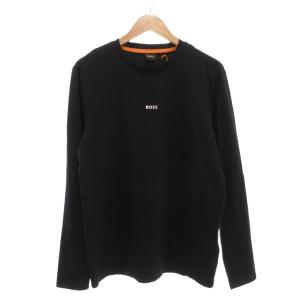 タグ付き Tシャツ 長袖 M ロゴ プリント 黒 ブラック /AE