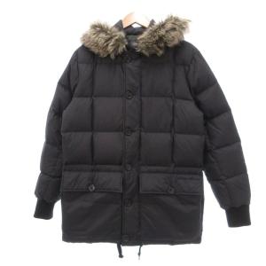 日の出タグ 復刻 カラコラム ダウンジャケット フェイクファー付き M 黒 ブラック /UO