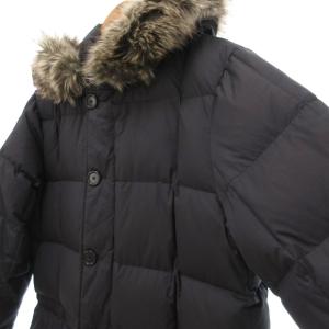 Eddie Bauer EddieBauer 日の出タグ 復刻 カラコラム ダウンジャケット フェイクファー付き M 黒 ブラック /UO