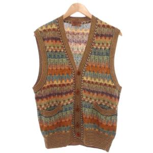 ヴィンテージ ベスト 52 ブラウン系 総柄 マルチカラー /UO