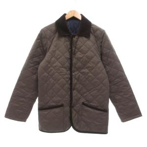 リバーシブル キルティングジャケット 中綿 ブルゾン はっ水 40 ネイビー ブラウン系 /UO