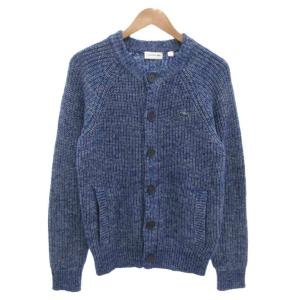 インディゴ風フルオープンニット カーディガン M ブルー /FF