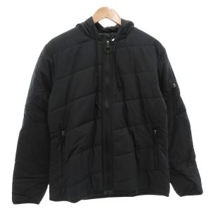 タグ付き 中綿ジャケット ブルゾン 0 黒 ブラック フード付き キルティング ジップアップ EB6867