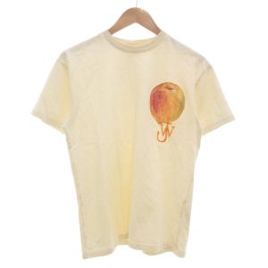 ピーチプリント クルーネックTシャツ XS 半袖 ロゴ刺繍 オフホワイト JT0042PG0482002