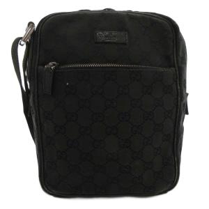 ショルダーバッグ クロスボディ GGキャンバス 黒 ブラック 03136 /FF
