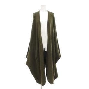 カーディガン ニット ロング F ガウン カーキ /AE