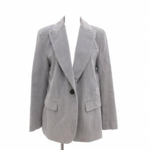 テーラードジャケット 38 コーデュロイ 総裏地 シングル グレー  /AE