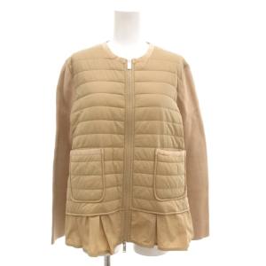 SPORT ジャケット M 中綿 切替 ニット ベージュ /AE