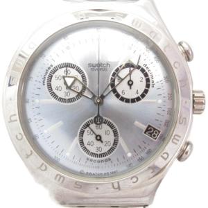 ジャンク品 IRONY 腕時計 アナログウォッチ クォーツ クロノグラフ 文字盤ライトブルー シルバーカラー