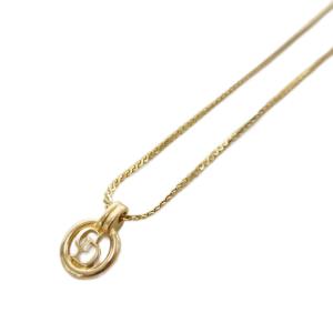 CDロゴ ミニサークル ネックレス ゴールドカラー /UO