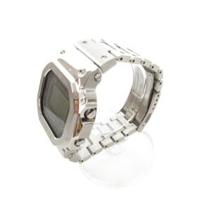 CASIO G-SHOCK FULL METAL 腕時計 電波 タフソーラー デジタル ステンレス シルバーカラー