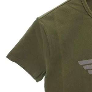 EMPORIO ARMANI Tシャツ 半袖 M カーキ ロゴプリント /FF