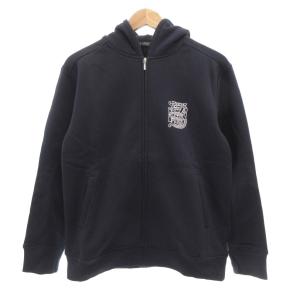 タグ付き ジップアップ パーカー スウェット 裏起毛 ロゴプリント 2 ネイビー /UO