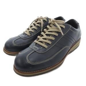 Walker スニーカー 24cm シューズ ローカット オイルレザー 313W 紺 ネイビー /AE