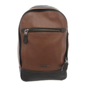 グラハム ボディバッグ ショルダー ロゴ レザー 本革 茶 ブラウン 黒 ブラック F37598 /AE