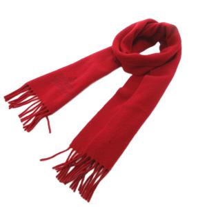 マフラー フリンジ オーブ ウール レッド