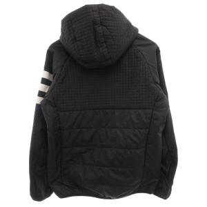 adidas neo 中綿ジャケット フード ジップアップ M 黒 ブラック ロゴ キルティング /GV