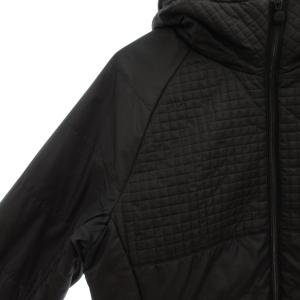 adidas neo 中綿ジャケット フード ジップアップ M 黒 ブラック ロゴ キルティング /GV