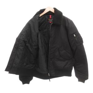 ALPHA INDUSTRIES ID アーバンリサーチ コラボ フライトジャケット L ボア襟 ナイロン 黒 ブラック B-15 /AE