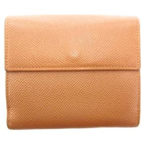 BVLGARI クラシコ 二つ折り財布 ウォレット ロゴ レザー 本革 茶 ブラウン /AE