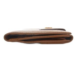BVLGARI クラシコ 二つ折り財布 ウォレット ロゴ レザー 本革 茶 ブラウン /AE