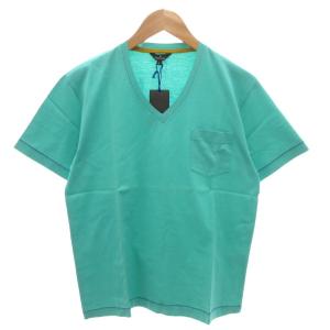 タグ付き Tシャツ 半袖 Vネック L 緑 グリーン ポケット /FF