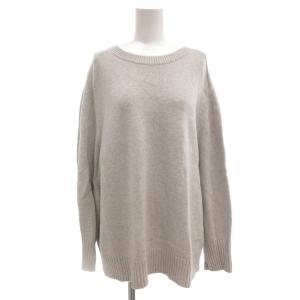 洗える コットンウールプルオーバーニット セーター 長袖 クルーネック ライトグレー /AE