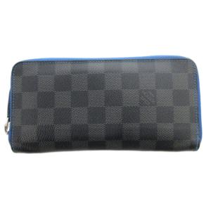 ダミエ ポルトフォイユ・ヴァスコ グラフィット ブルー 長財布 ウォレット PVC グレー N64031