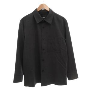 美品 23AW BOND WOOL TWILL CLYFFORD A シャツ 長袖 S 無地 ダークグレー