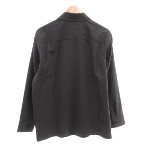 Theory 美品 23AW BOND WOOL TWILL CLYFFORD A シャツ 長袖 S 無地 ダークグレー