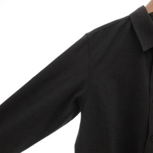 Theory 美品 23AW BOND WOOL TWILL CLYFFORD A シャツ 長袖 S 無地 ダークグレー