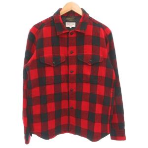 ×ペンドルトン PENDLETON コラボ CPOシャツジャケット ブロックチェック柄 M 赤 レッド