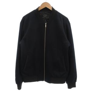 キルティングブルゾン ジャケット 中綿 ジップアップ XL 紺 ネイビー /GV