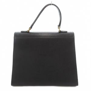 VALENTINO GARAVANI ハンドバッグ 本革 レザー ゴールド金具 黒 ブラック /UO AA